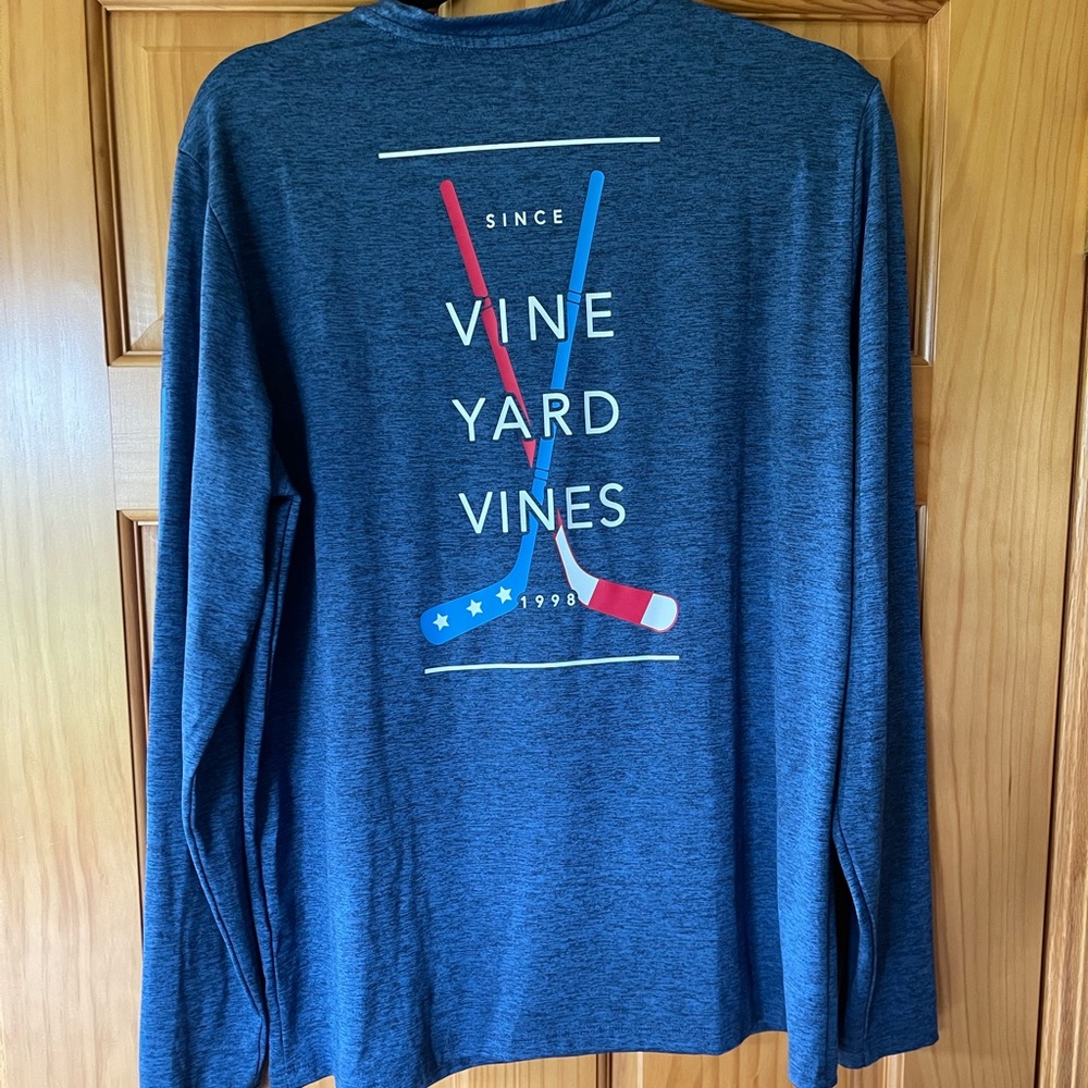 Vineyard Vines Blue Long Sleeve Performance Shirt